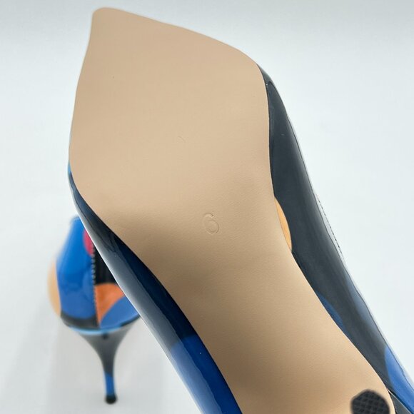 YDN Women Chic Pointed Closed Toe Mid Heel Pumps Slip on Stilettos Slide Dress S - Picture 6 of 8